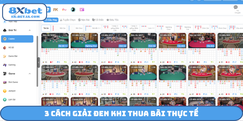 3 cách giải đen khi thua bài thực tế