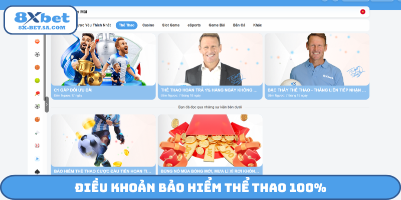 Điều khoản bảo hiểm thể thao 100%