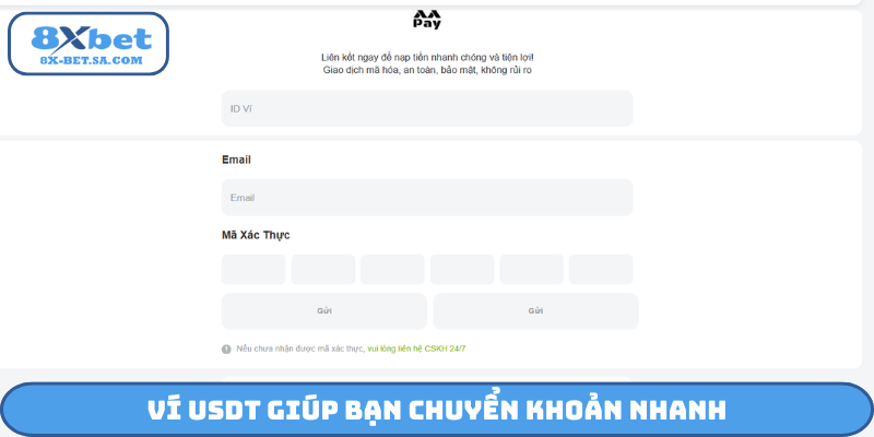 Ví USDT giúp bạn chuyển khoản nhanh